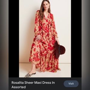 NWT 3XL Anthropologie Daniel Rainn Rosalita Maxi Dress